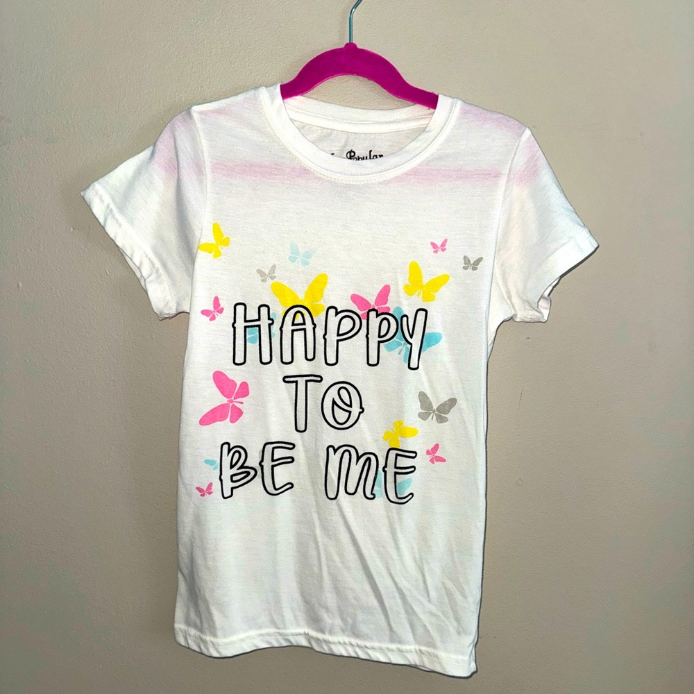 Miss Popular, girls graphic top, size 10/12